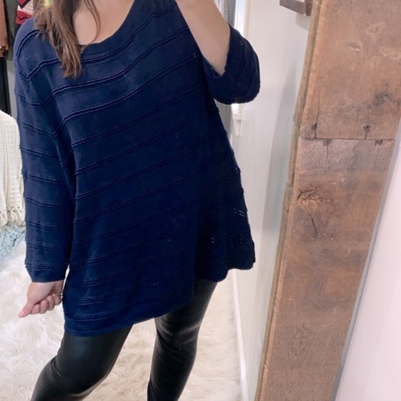 41 Hawthorn navy blue knit sweater size 2X - Picture 1 of 10